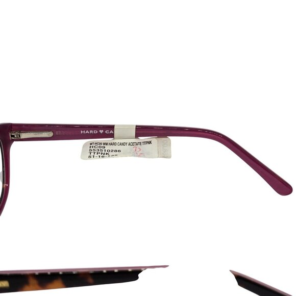 Hard Candy Womens Cat Eye Glasses Frames Tortoise & Pink Acetate 51-16-135 HC09 - Picture 5 of 9